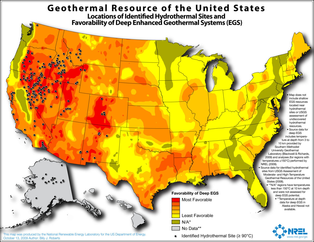 Geothermal is GOOD for AMERICA - Geothermal Resource2009 Final 1200x927 